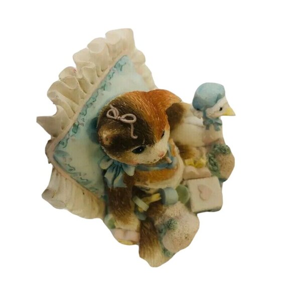 Cherished Teddies "Jasmine"‎ Figurine Cat In Chair Pastel Colors - Picture 4 of 4